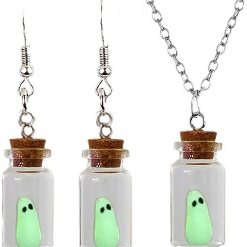 Stereo Luminous Ghost Pumpkin Corn Sugar Earrings