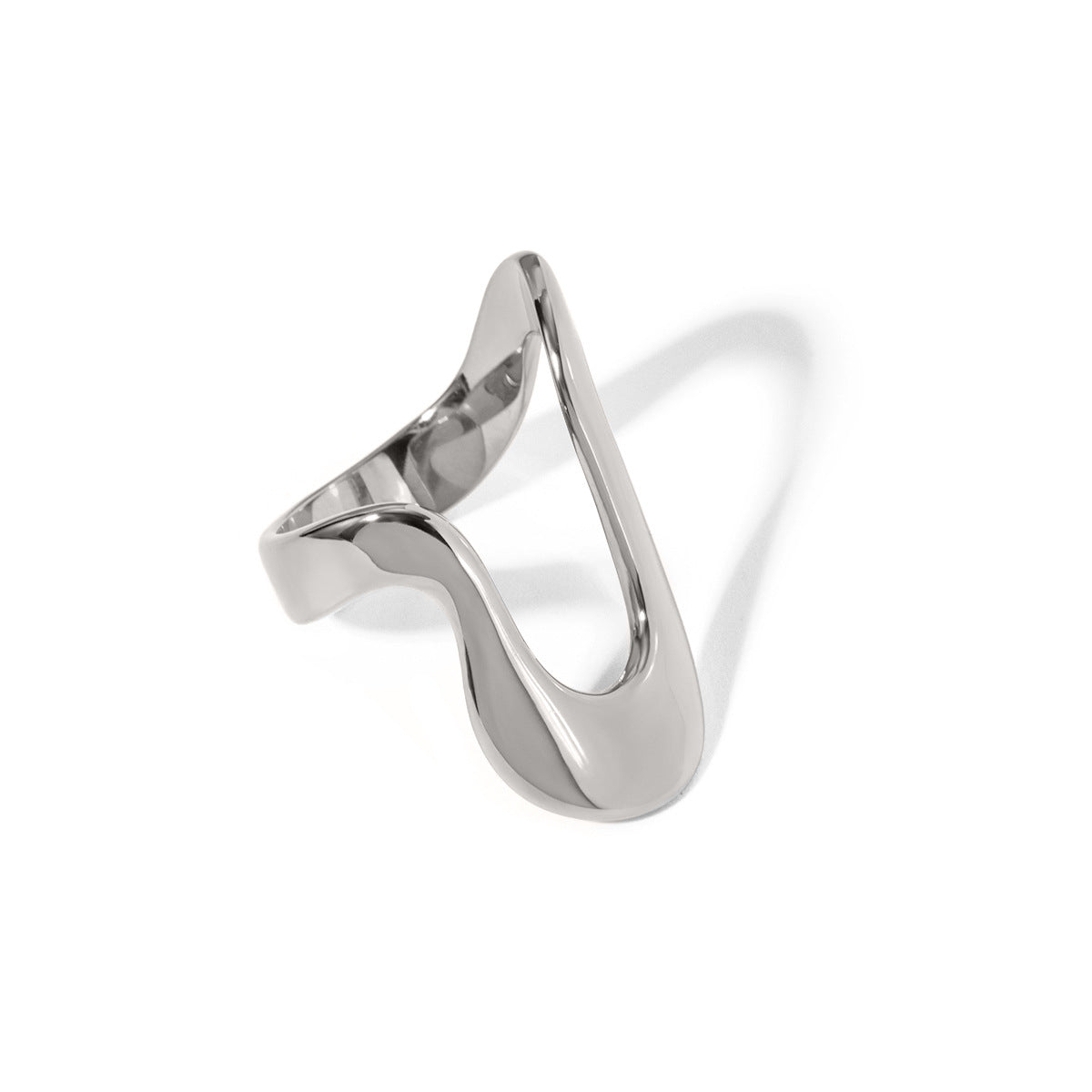 Ding Stainless Steel Niche High-grade Irregular Ornament Rings