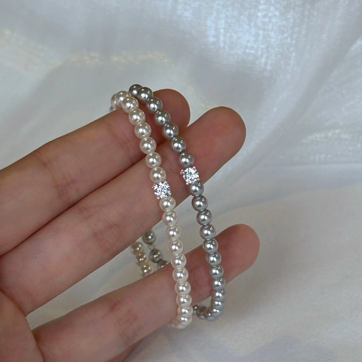 Pearl Square Diamond Affordable Luxury Fashion Niche Temperament Bracelets