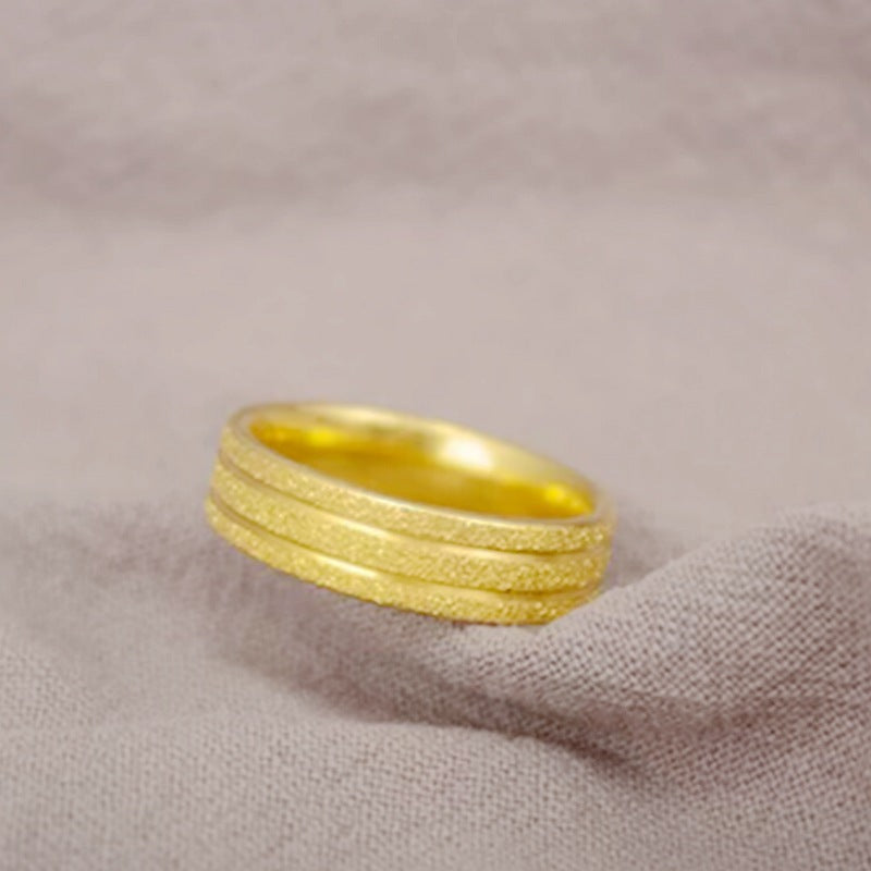 Fashion Titanium Steel Simple Niche Colorfast Rings