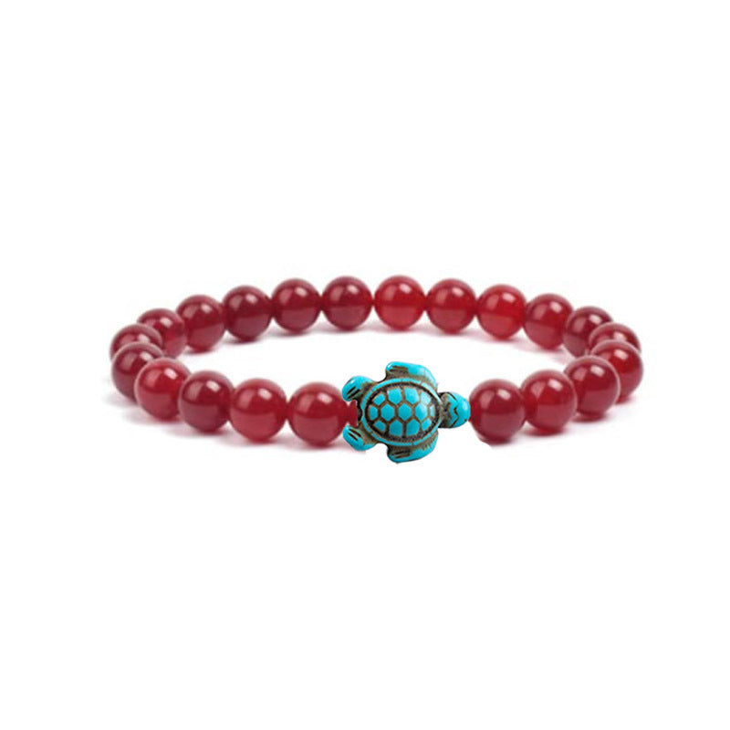 Women's & Men's Turquoise Turtle Volcanic Rock White More Bracelets