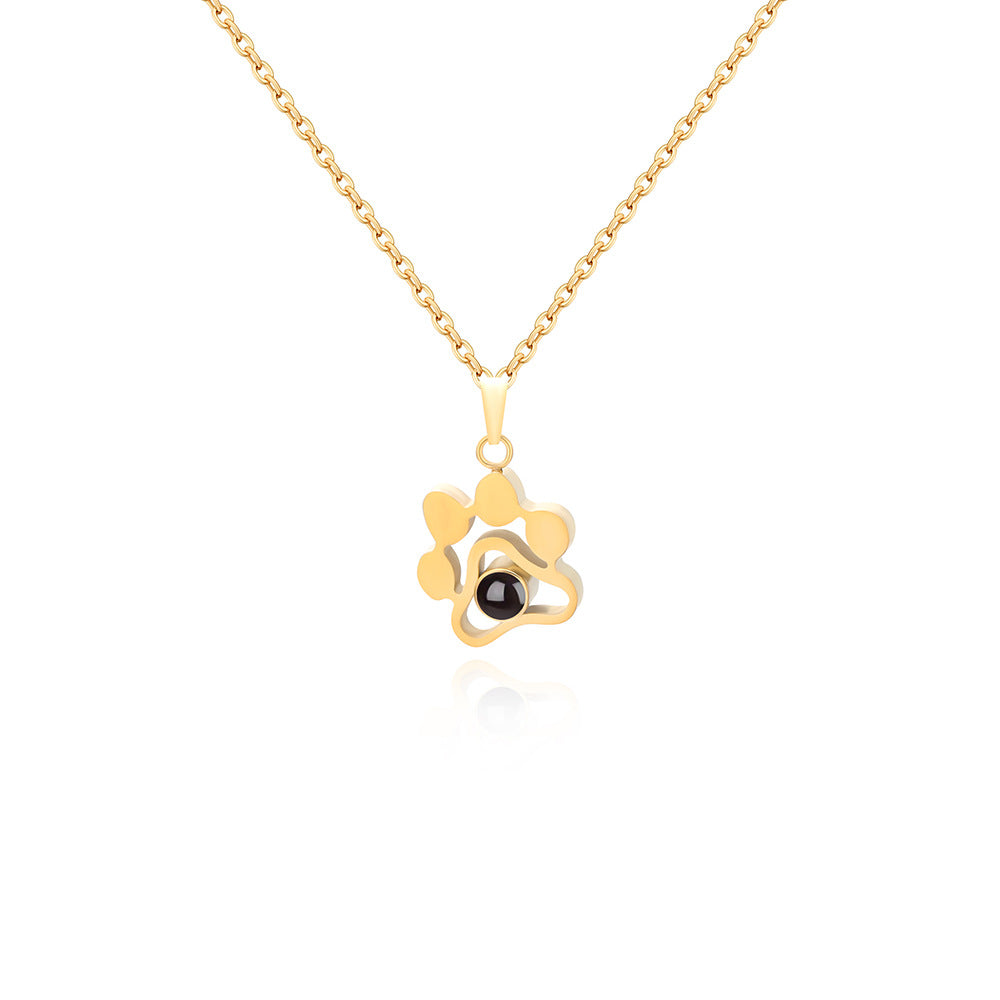 You Dog Palm Print Clavicle Chain Necklaces