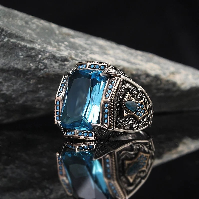Men's Vintage Punk Style Alloy Hand Jewelry Rings