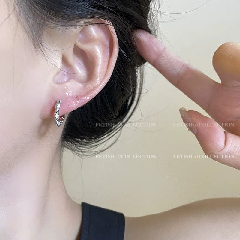 Pearl Circle Niche Unique Female Gold Earrings