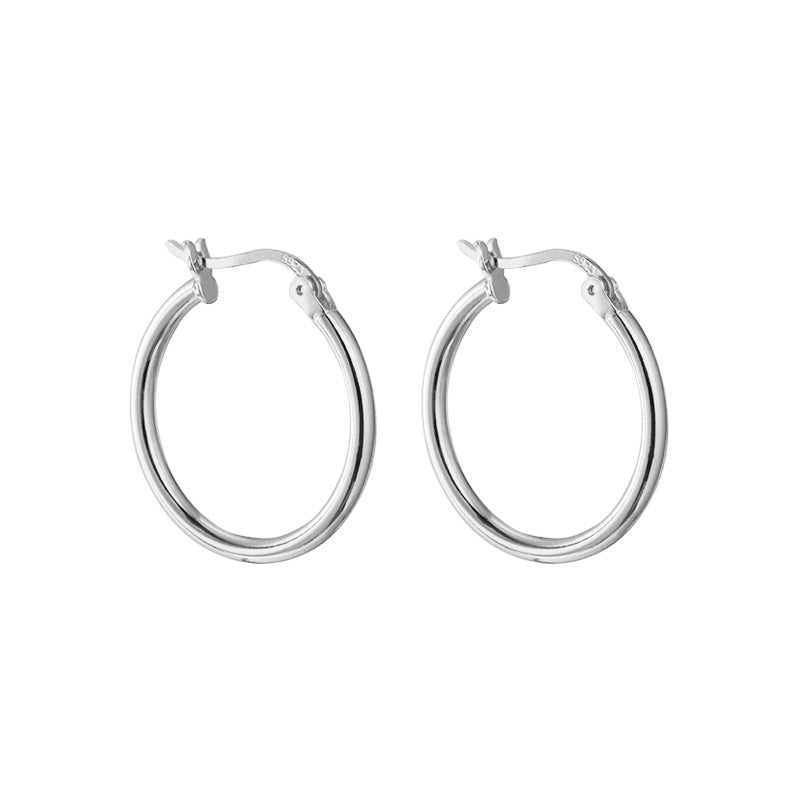 Women's Sterling Sier Ear Clip Simple Temperamental Earrings