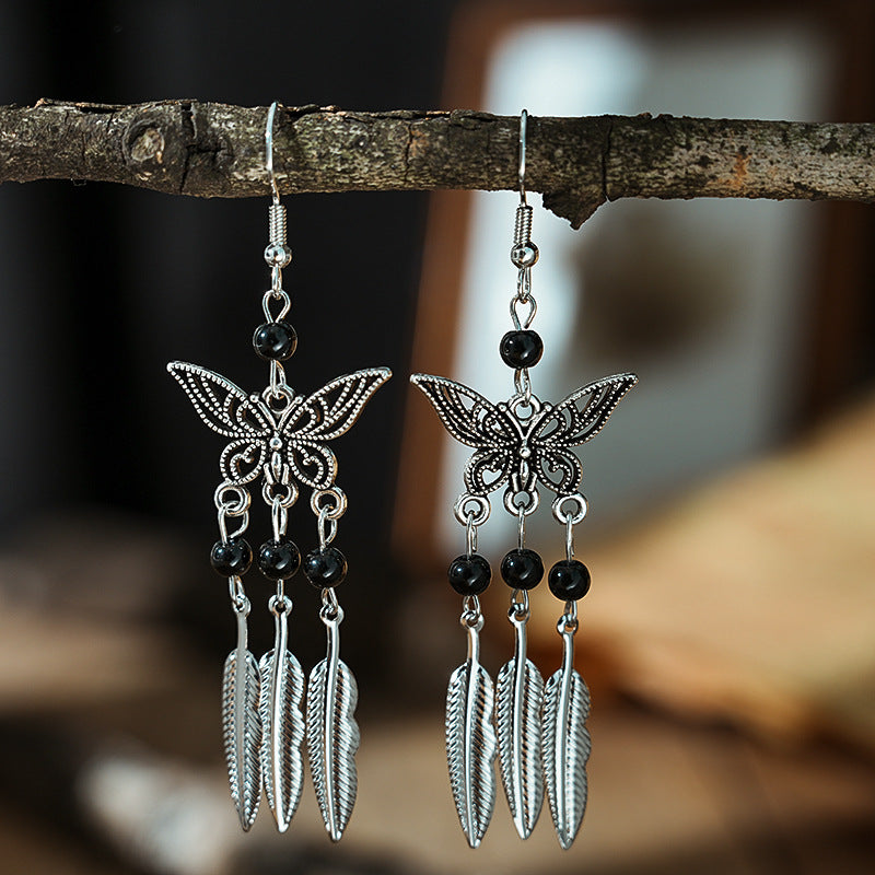 Color Short Small Butterfly Simple Bohemian Earrings