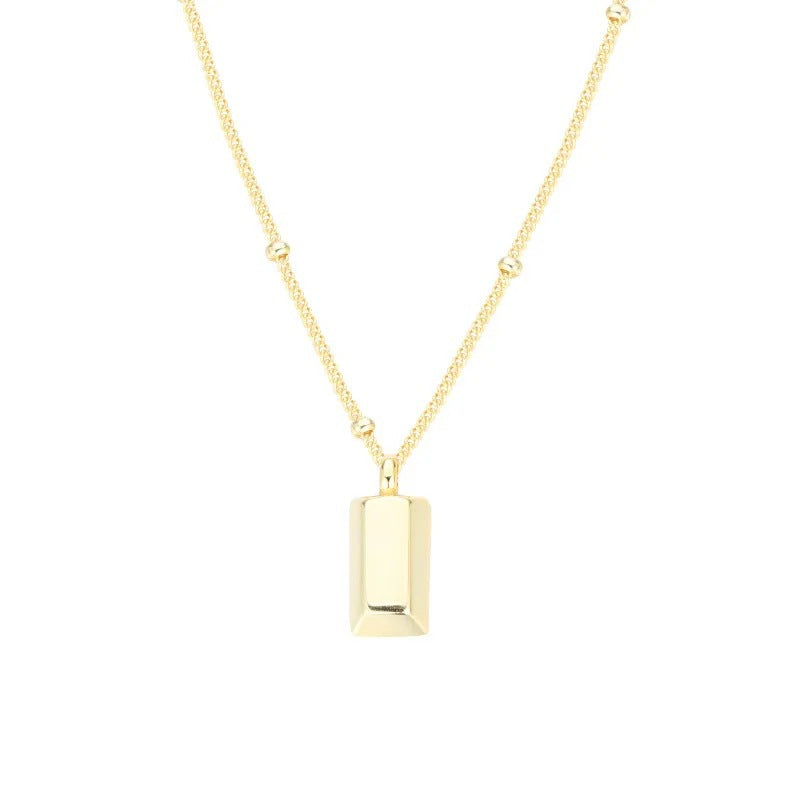 Long Block Female Niche Clavicle Chain Necklaces