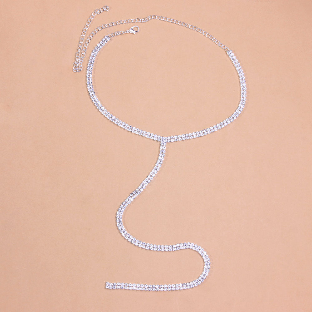 Women's Long Ornament Simple Fashion Rhinestone Necklaces