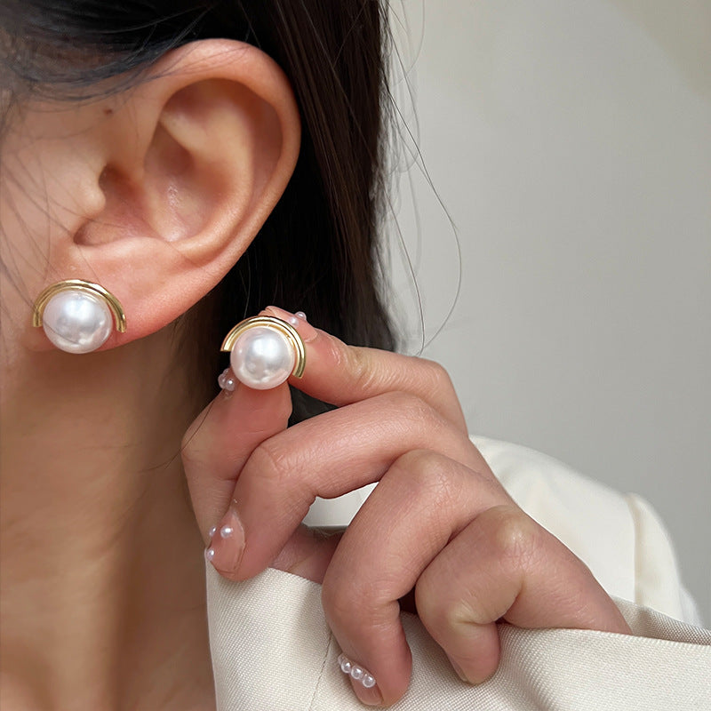 Simple Light Luxury Metal Female Graceful High Rings