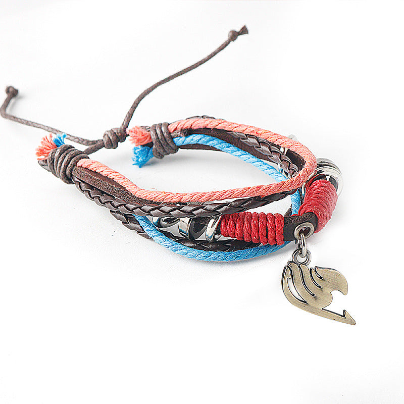 One Piece Death Note Logo Leather Bracelets