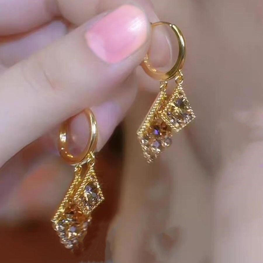 Needle Long Fringe Female Face Slimming Rings