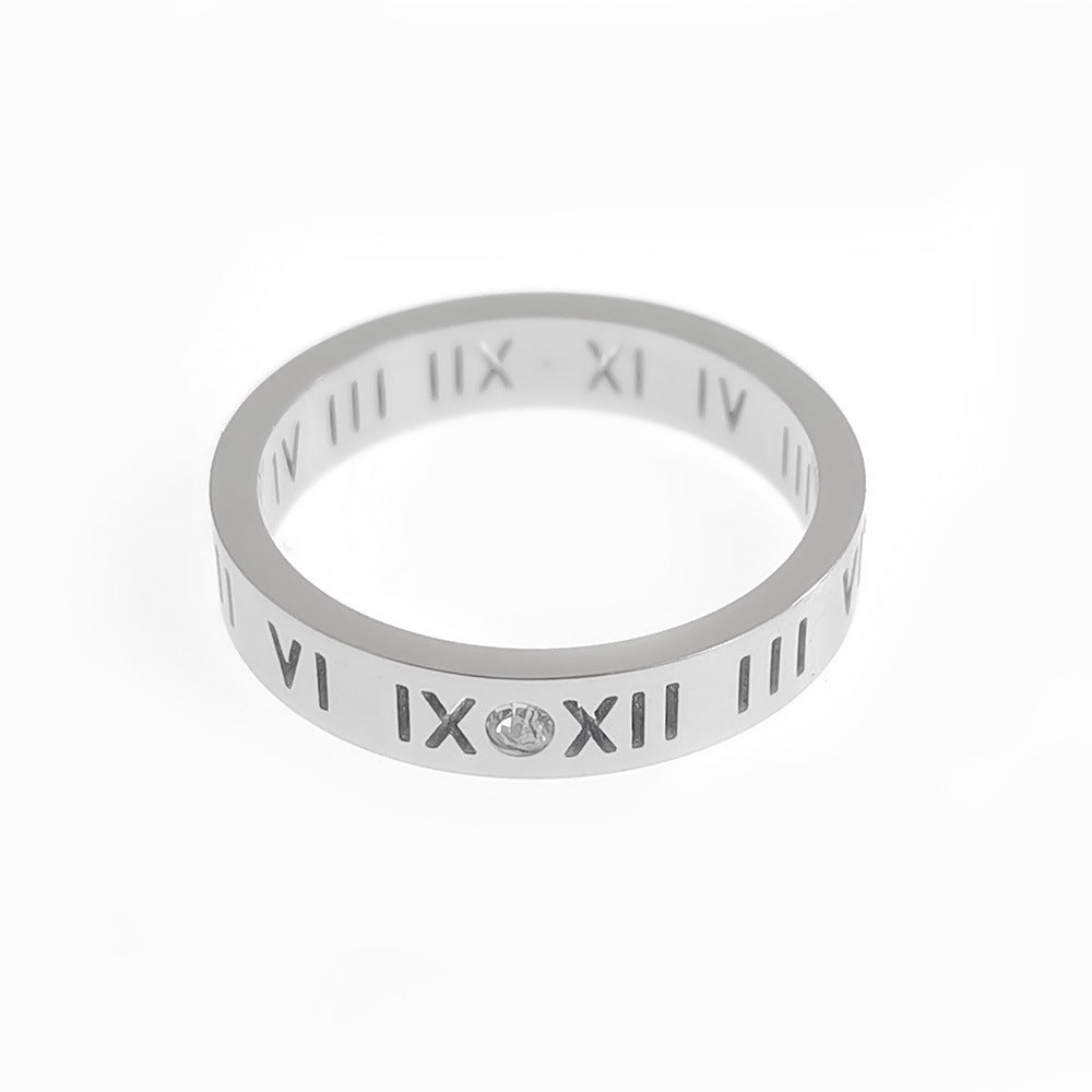 Men's Steel Retro Simple Titanium Corrosion Does Rings
