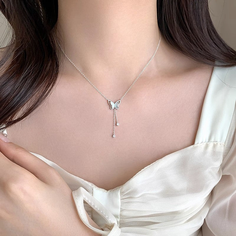 Jade Female Light Luxury Minority Clavicle Necklaces