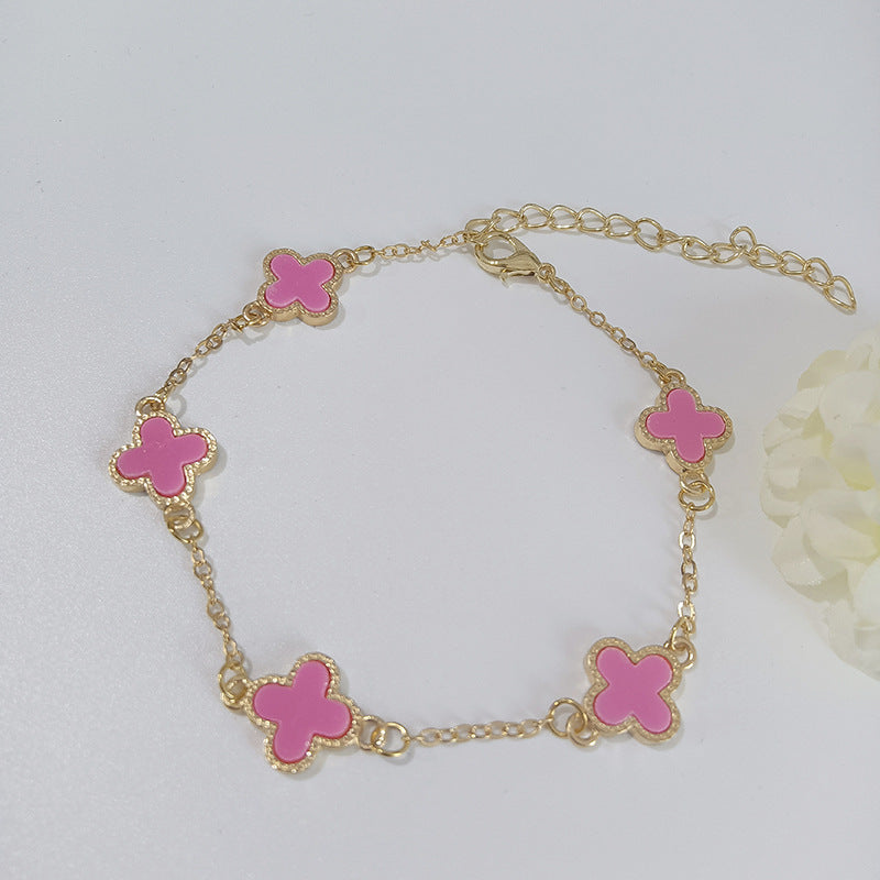 Fashion Simple Lucky Four-leaf Clover Personality Bracelets