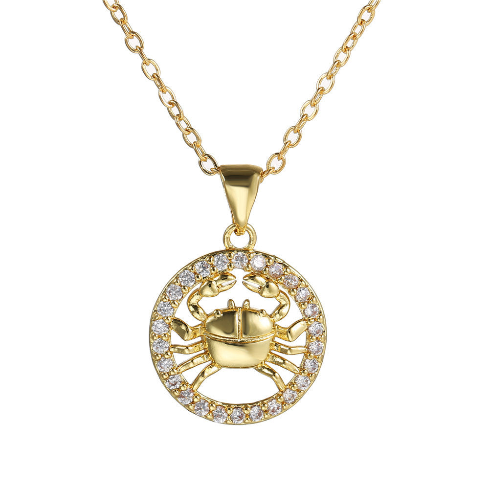 Female Fashion Creative Copper Inlaid With Necklaces