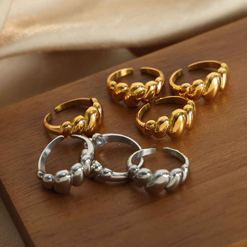 Simple Niche Casual Style Personality Ornament Geometric Rings