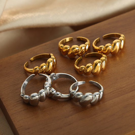 Simple Niche Casual Style Personality Ornament Geometric Rings