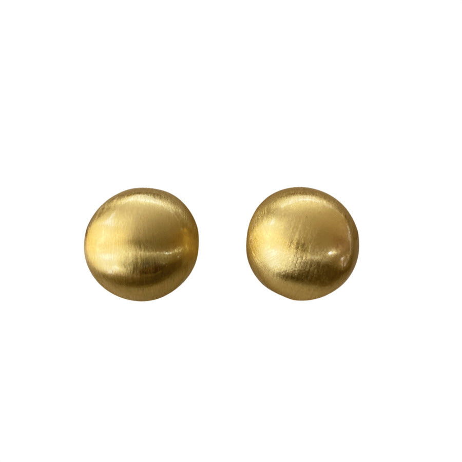 Women's Metal Ball Brushed Simple Fashion High-grade Earrings