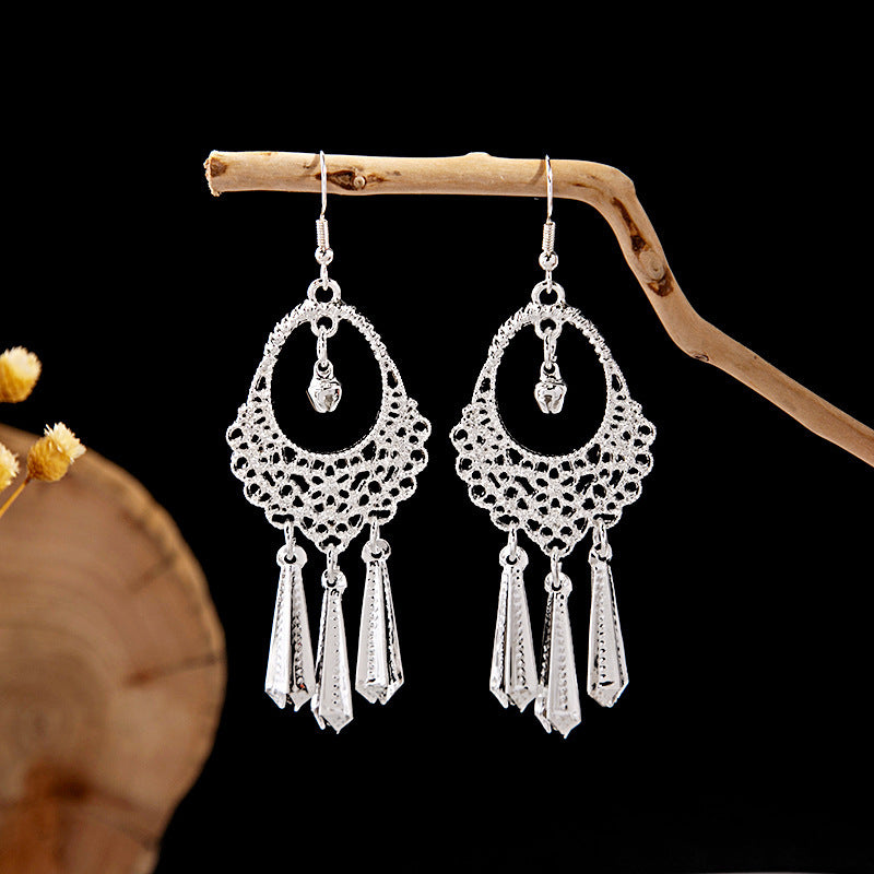 Sier Family Minority Ethnic Style Tourist Attractions Earrings