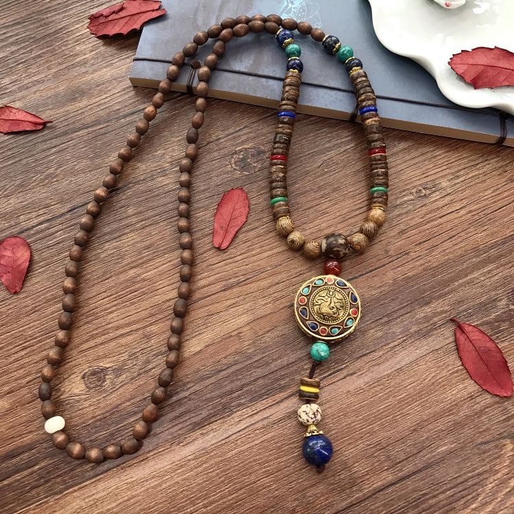 Women's & Men's Retro Ethnic Style Long Sweater Chain Necklaces