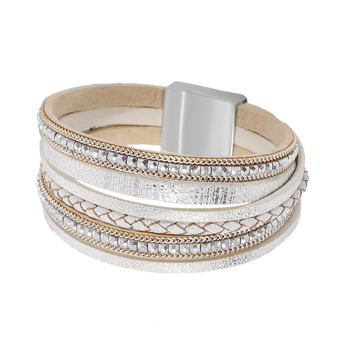 Bohemian Style Woven Magnetic Buckle Hand Strap Bracelets