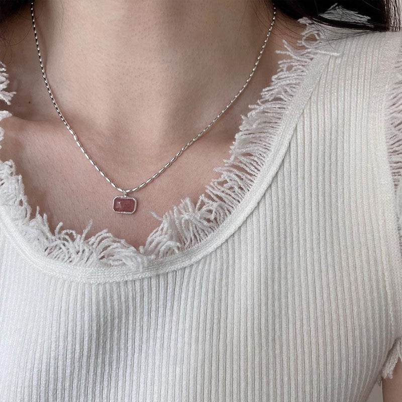 Jade Female Light Luxury Minority Clavicle Necklaces