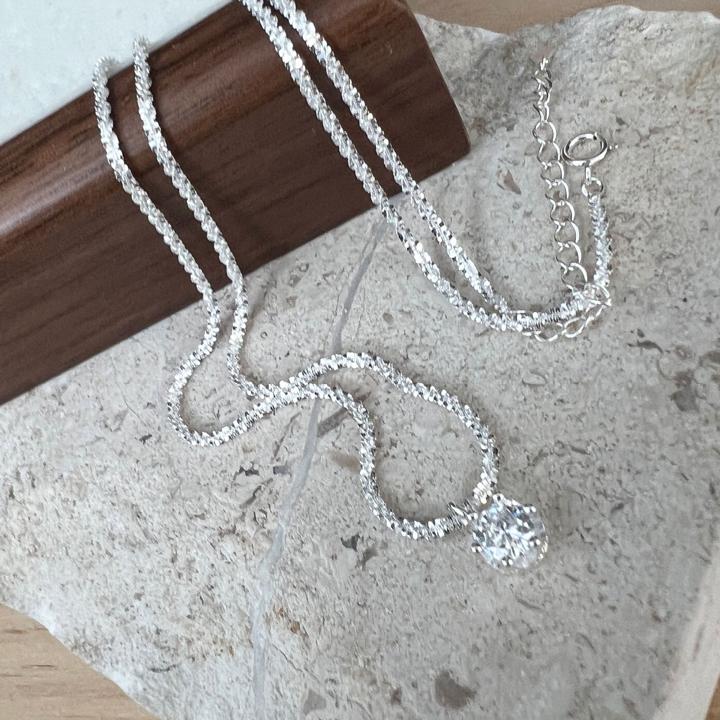 Women's Sier Emerald Zircon Sparkling Light Luxury High-grade Necklaces