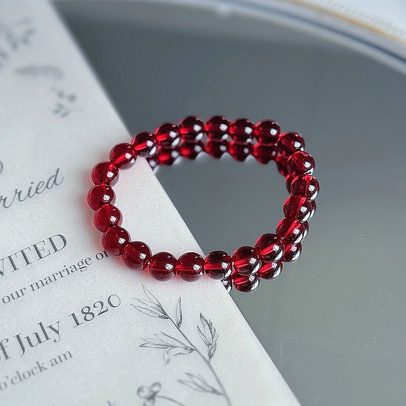 Purple Crystal Female Pliable Temperament Rosary Decompression Hand Bracelets