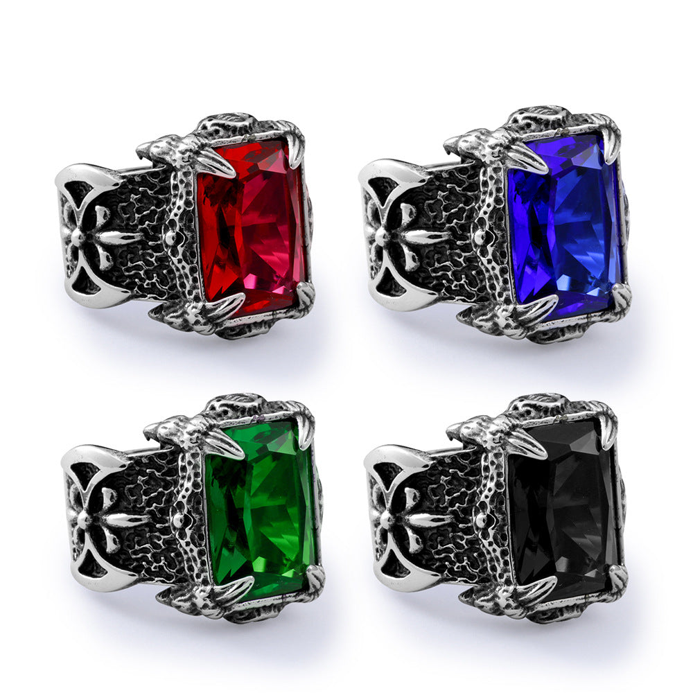 Men's Retro Ornament Titanium Steel Fashionmonger Nordic Stainless Rings