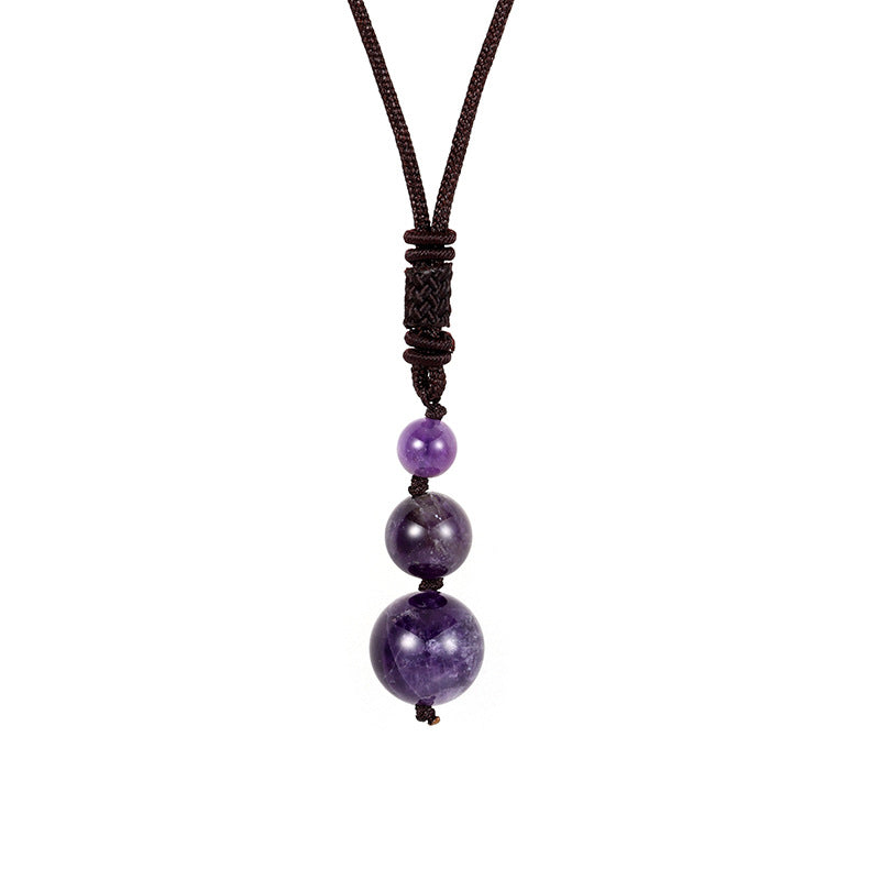 Women's & Men's Fashion Natural Amethyst Red Tigereye Obsidian Necklaces