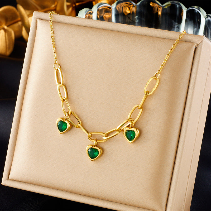 Fashion Minority Design Retro Diamonds Love Necklaces
