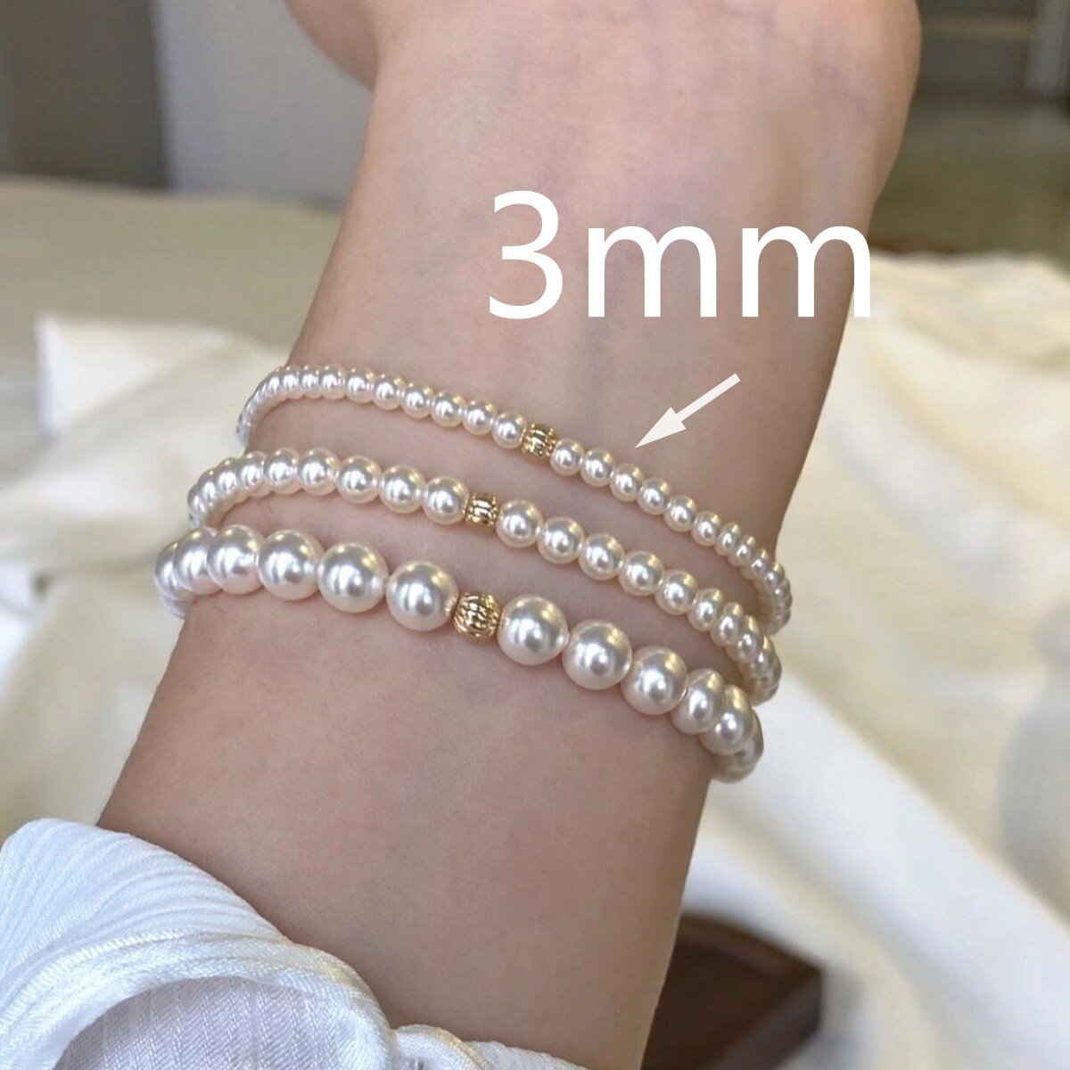 Sterling Sier Perfect Circle Pearl Affordable Luxury Bracelets