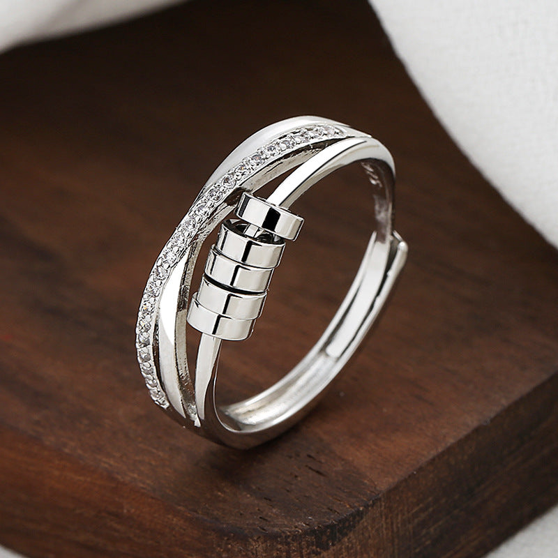 Anxiety Temperament Smart Female Light Luxury Rings