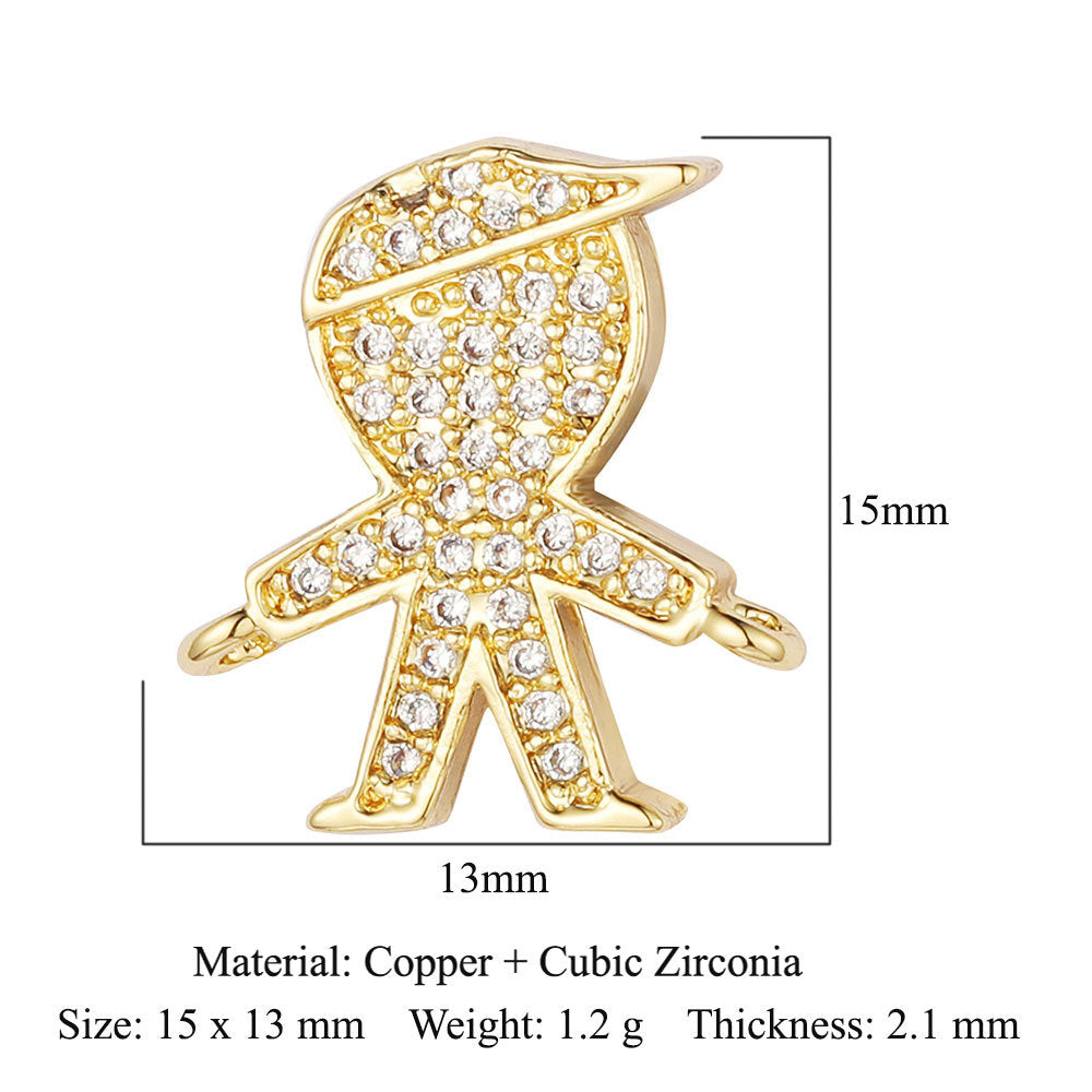 Copper Zircon Ornament Accessories Dripping Oil Pendants