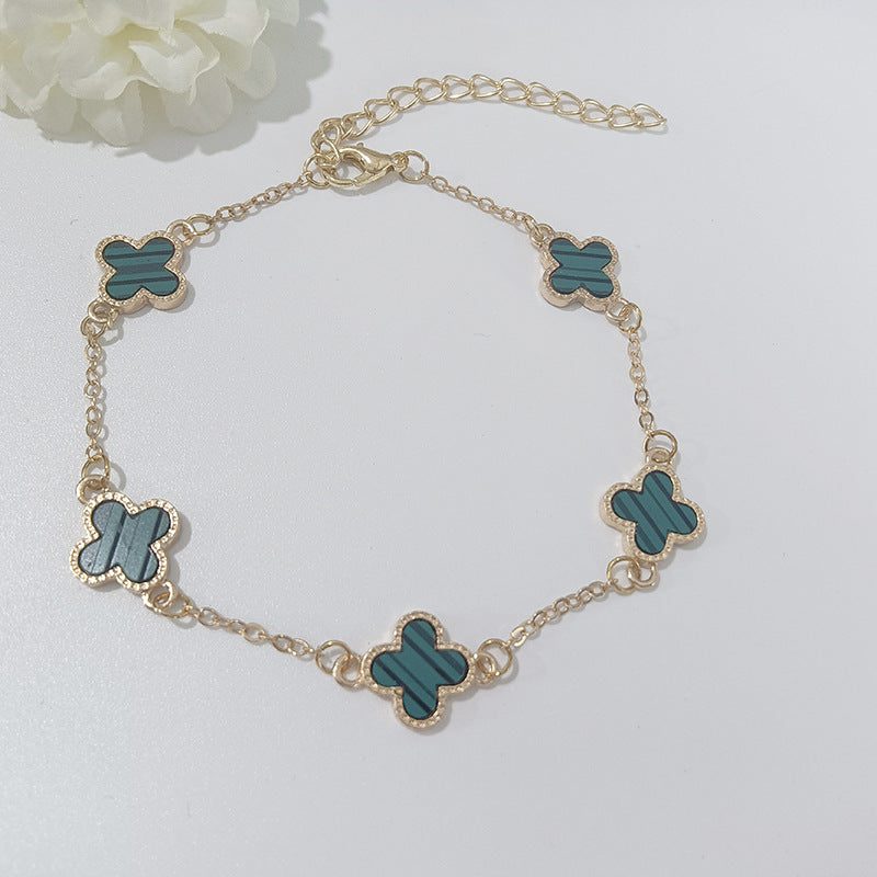 Fashion Simple Lucky Four-leaf Clover Personality Bracelets