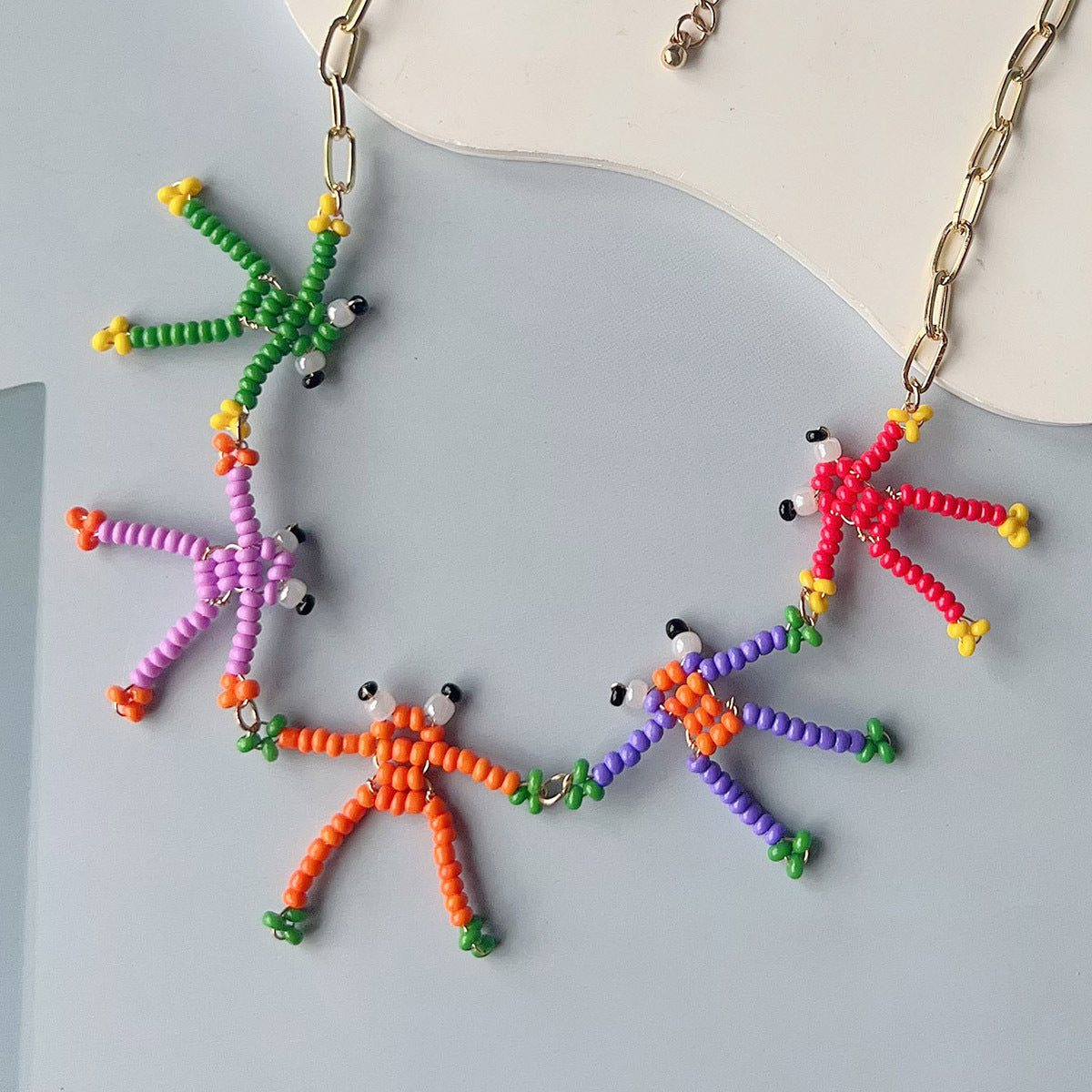 Korean Style Niche Creative Design Hand-woven Frog Necklaces