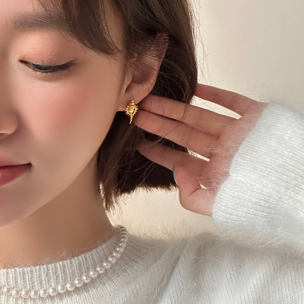 Pearl Female Style Ear For Niche Earrings