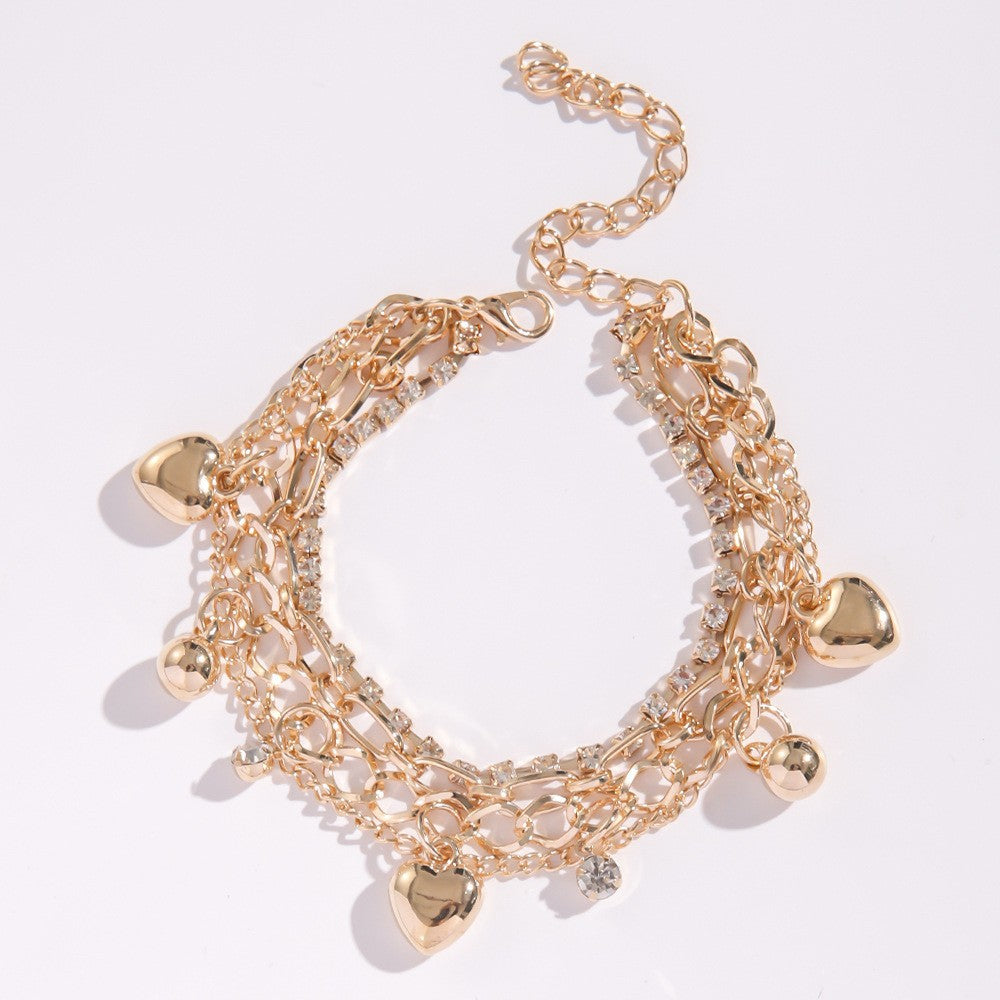 Hollow Ball Love Electroplated Gold Personalized Bracelet