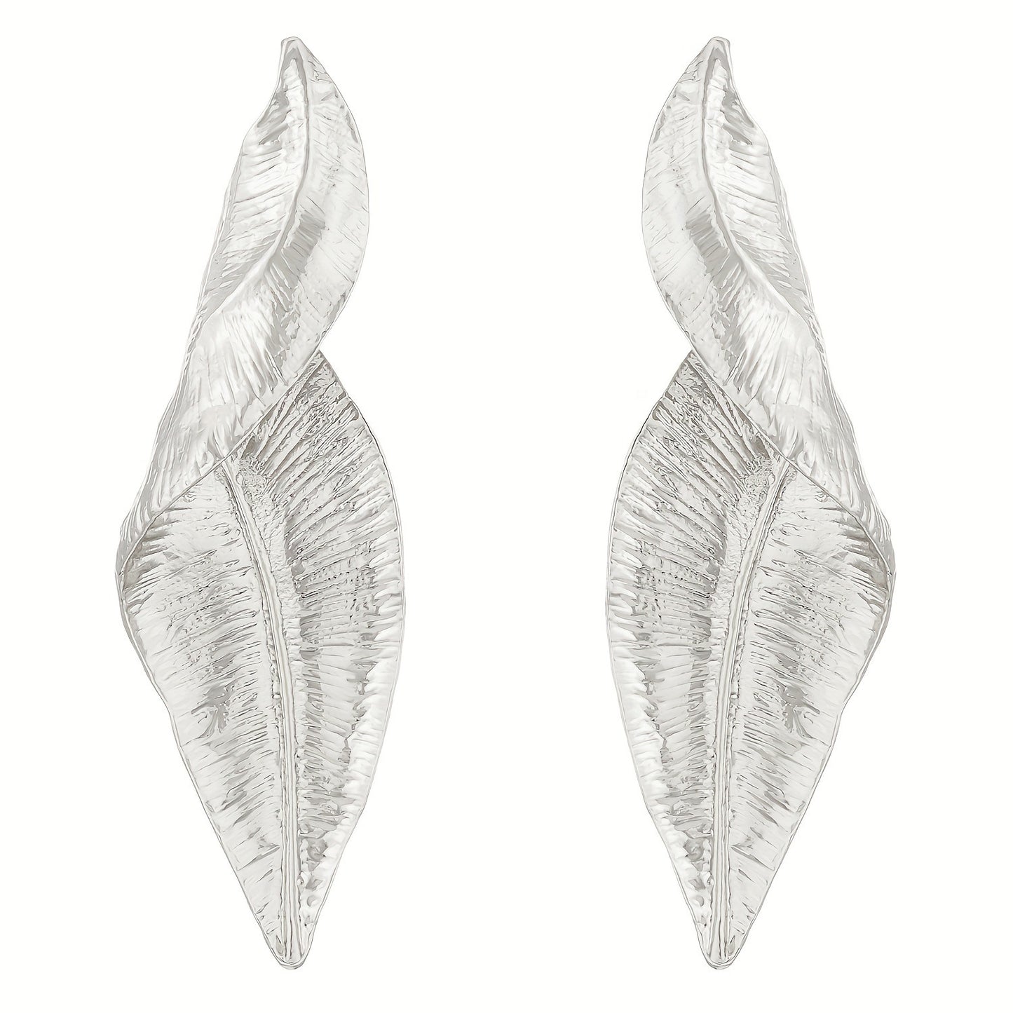 Women's Exaggerated Personalized Irregular Pleated Texture Leaf Rings