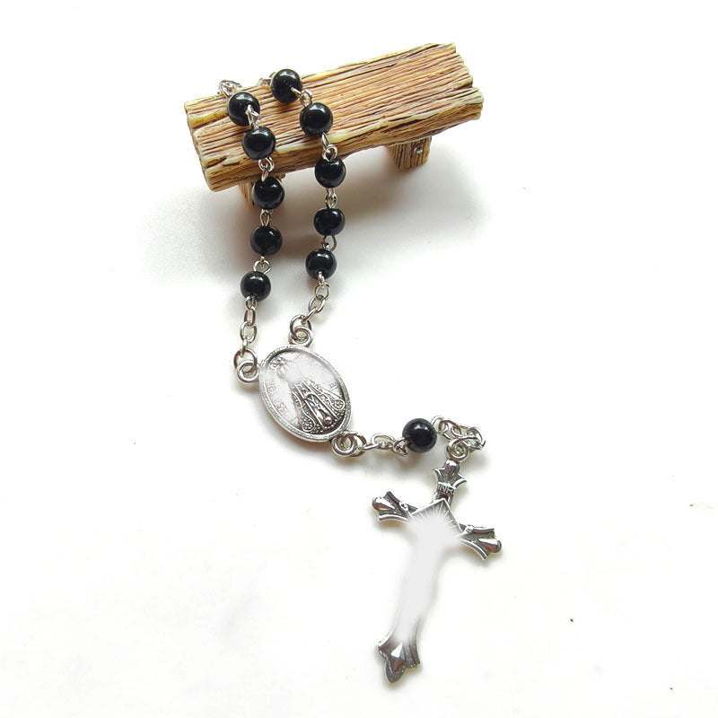 Women's & Men's Artificial Glass Pearl Cross Bracelet