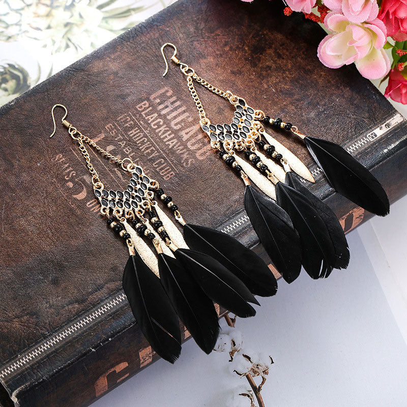 Long Ear Hook Personality Yunnan Travel Accessories Earrings
