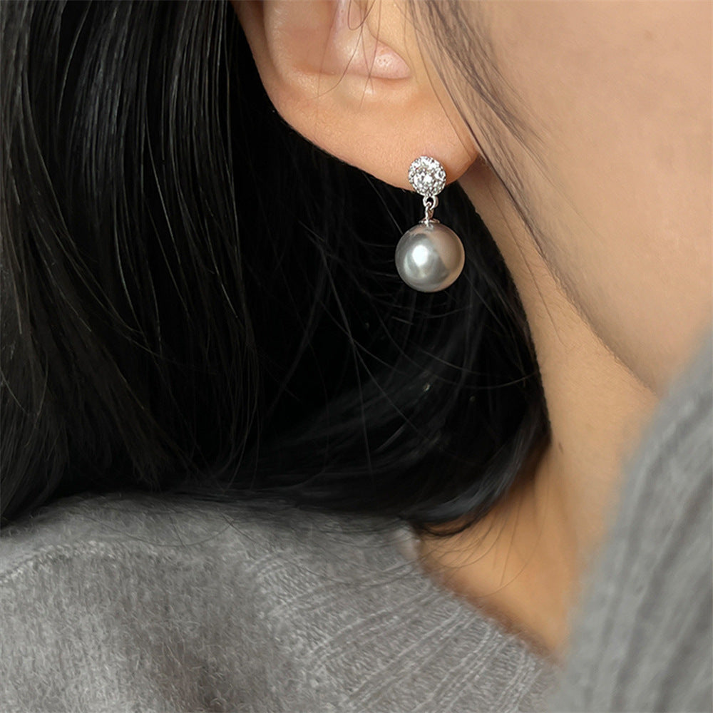 Women's Style High-grade Pearl For Sterling Sier Earrings