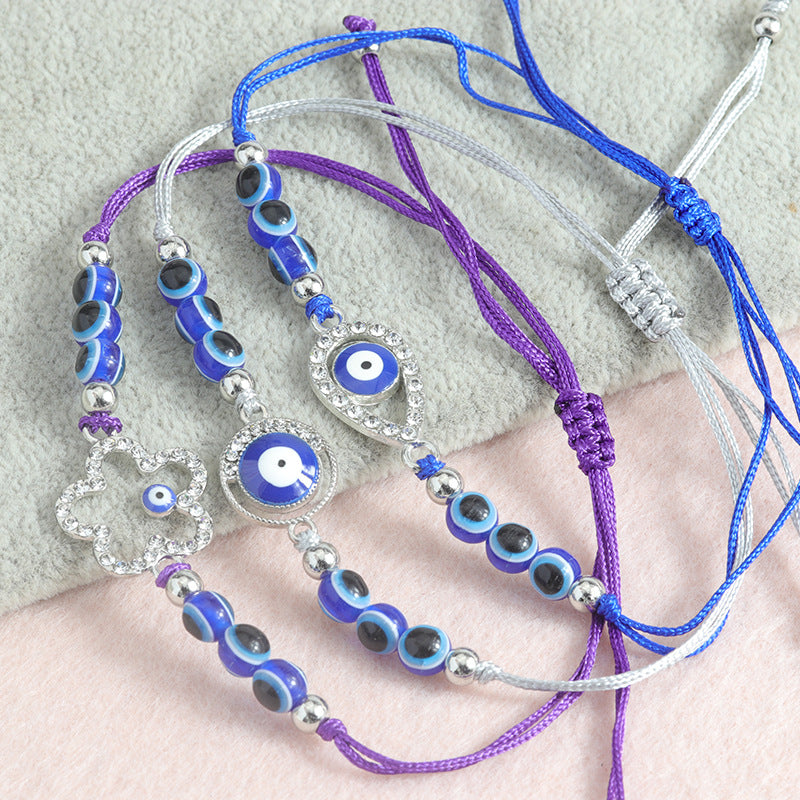 Woven Lucky Beads Charm Carrying Strap Bracelets
