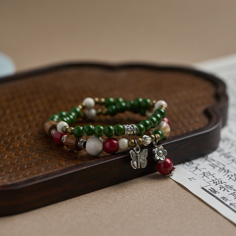 Women's Ceramic Ornament High-grade Hand-woven Chinese Bracelets