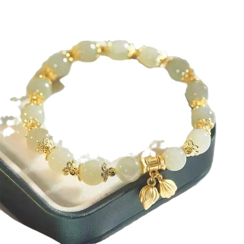 Two Amethyst Female Design Lotus Seedpod Bracelets