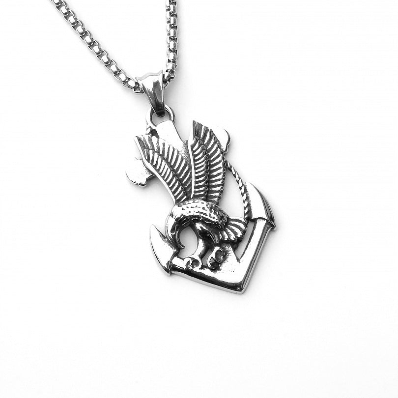 Men's Fashion Titanium Steel Double Snake Trendy Necklaces