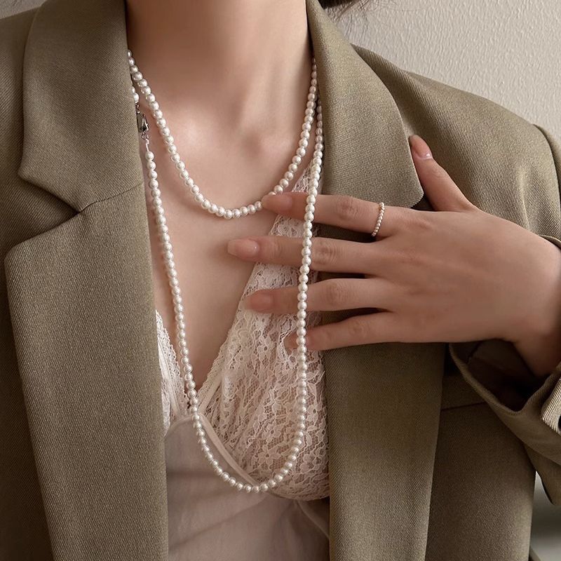 Women's Fashion Pearl Light Luxury High-grade Twin Necklaces