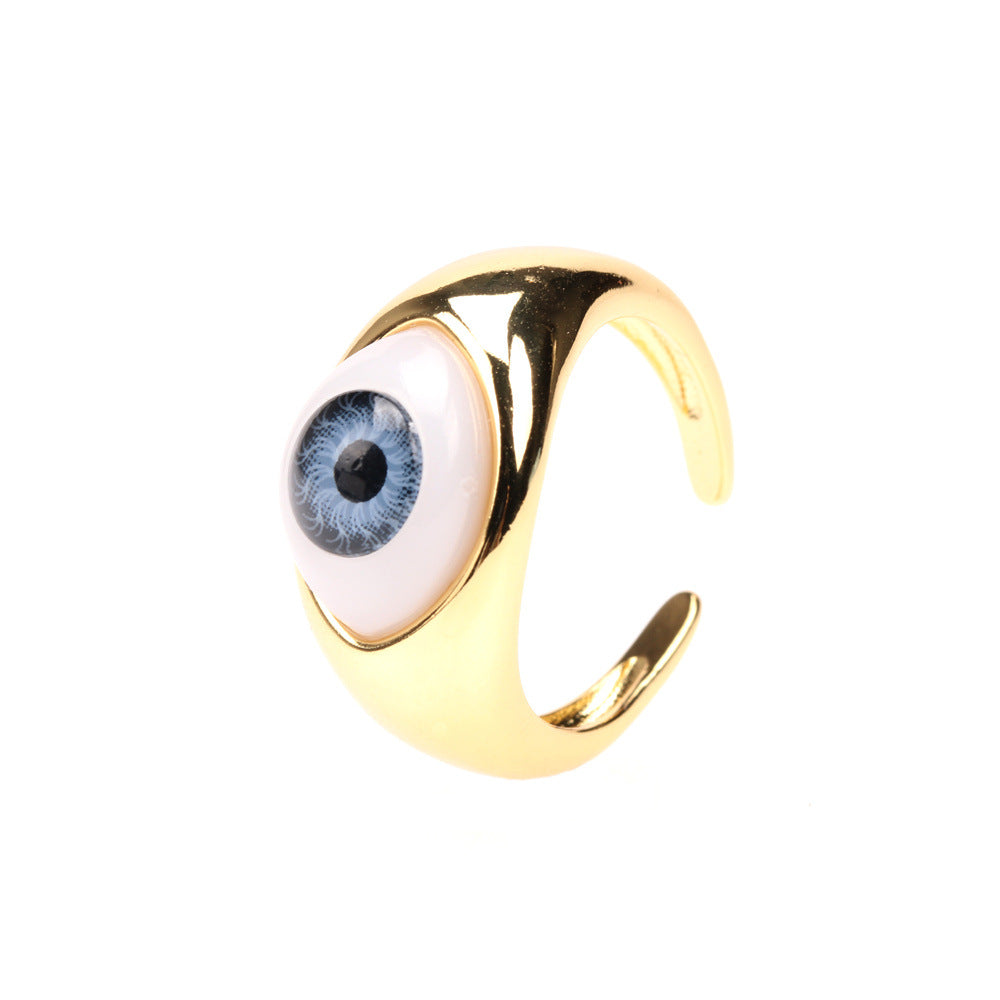 Ornament Fashion Devil's Eye Resin Blue Eyes Rings