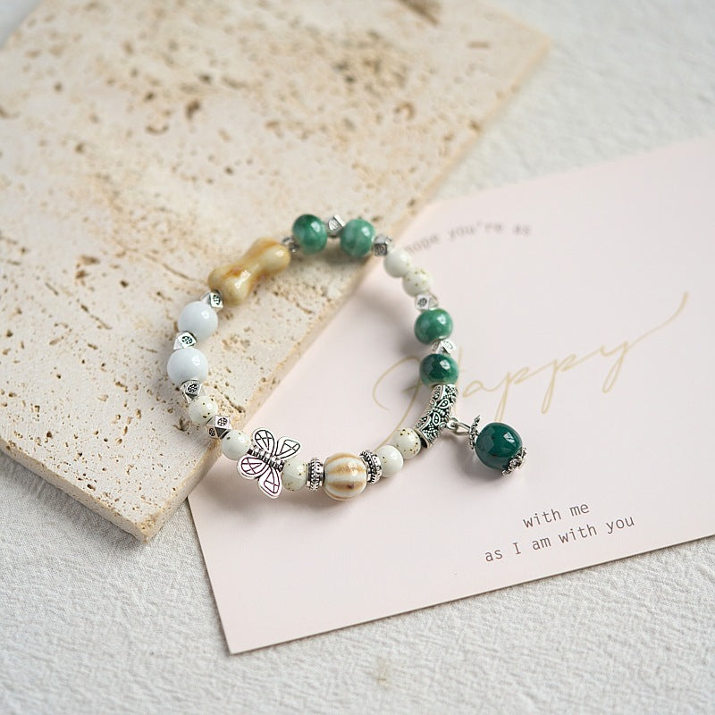 Ceramic Woven Chinese Style Fresh Ancient Beaded Bracelets