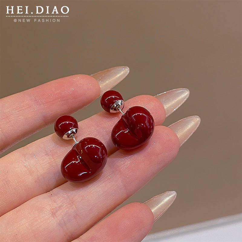 Women's Retro Love Cherry Wine High Sense Rings